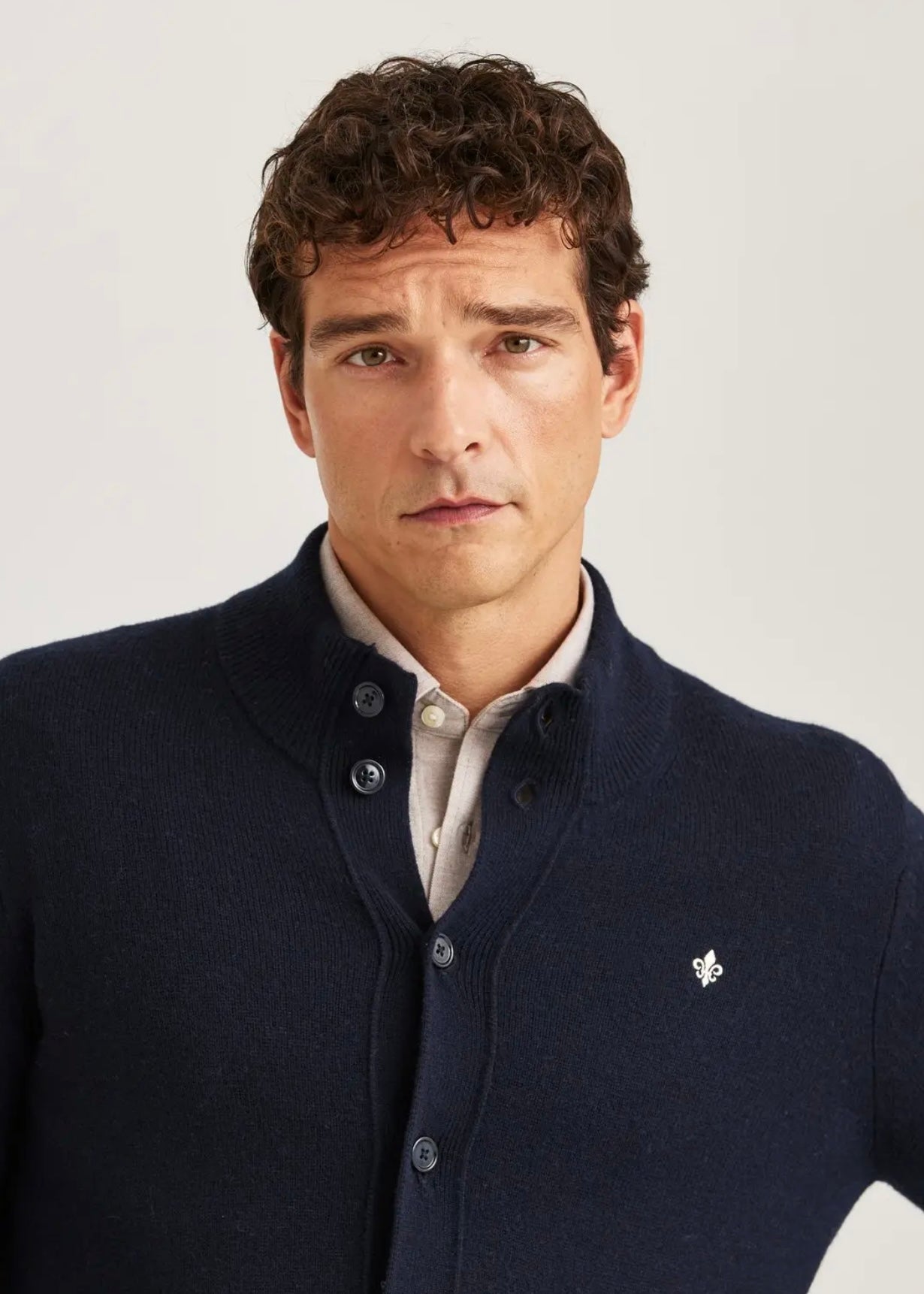 Hertford Button cardigan Navy