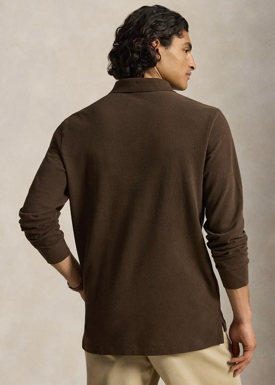 Mesh Polo Shirt Nutmeg Brown