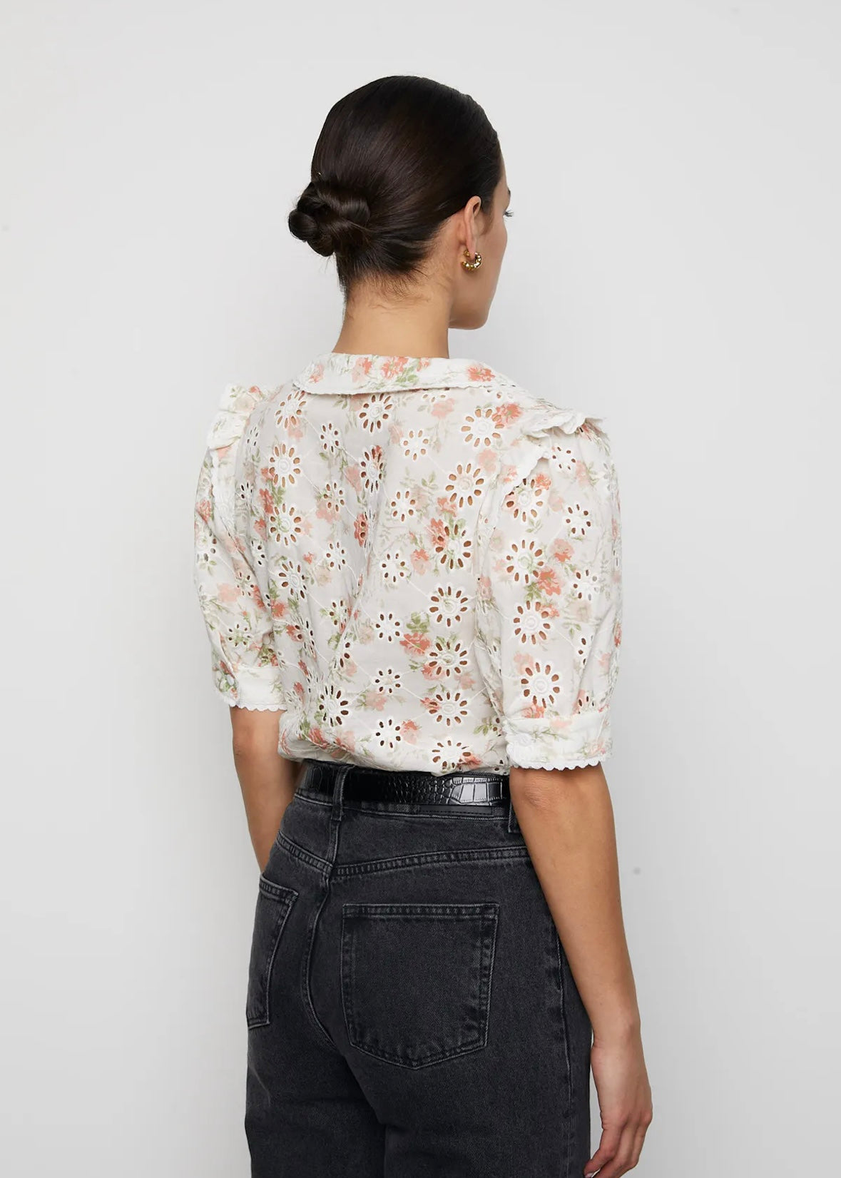 Camilla Pihl Hera blouse - White Rose Print