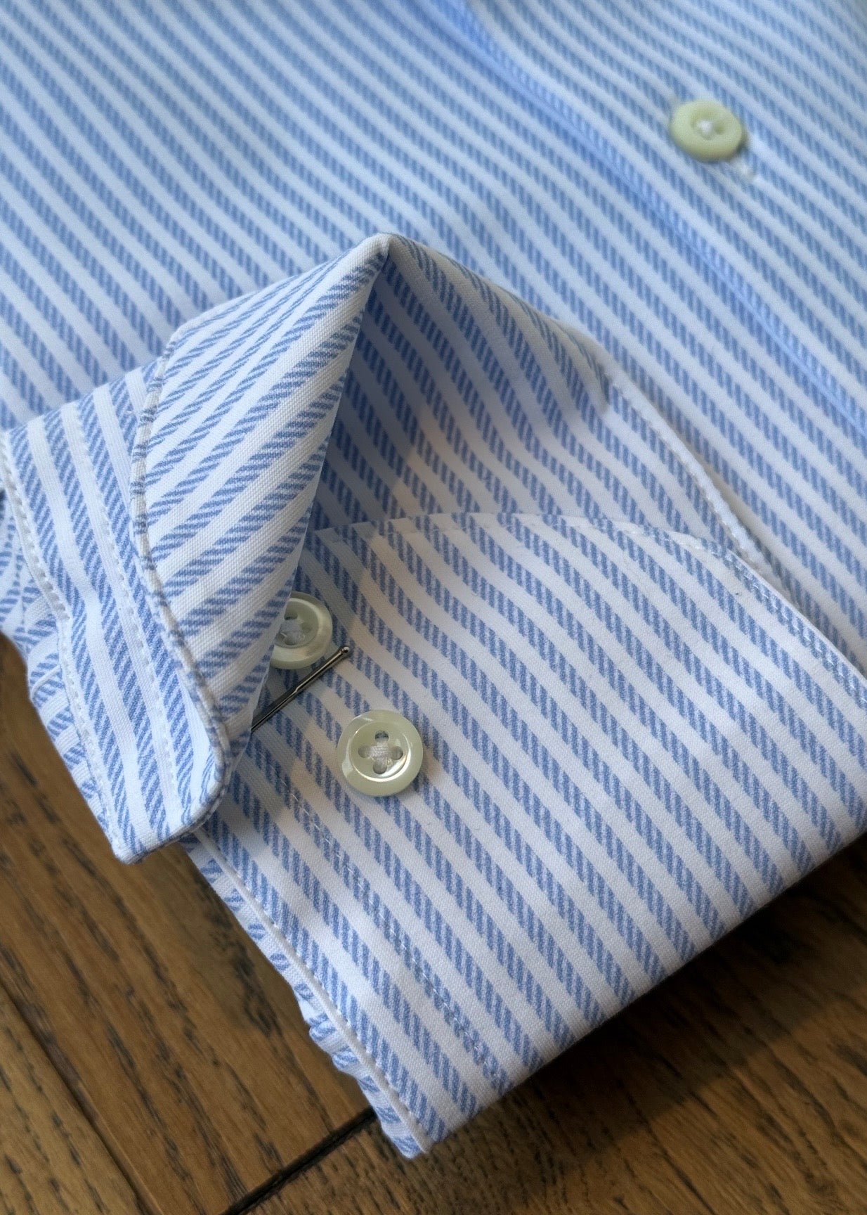 Slimline Jersey Shirt Blue/White