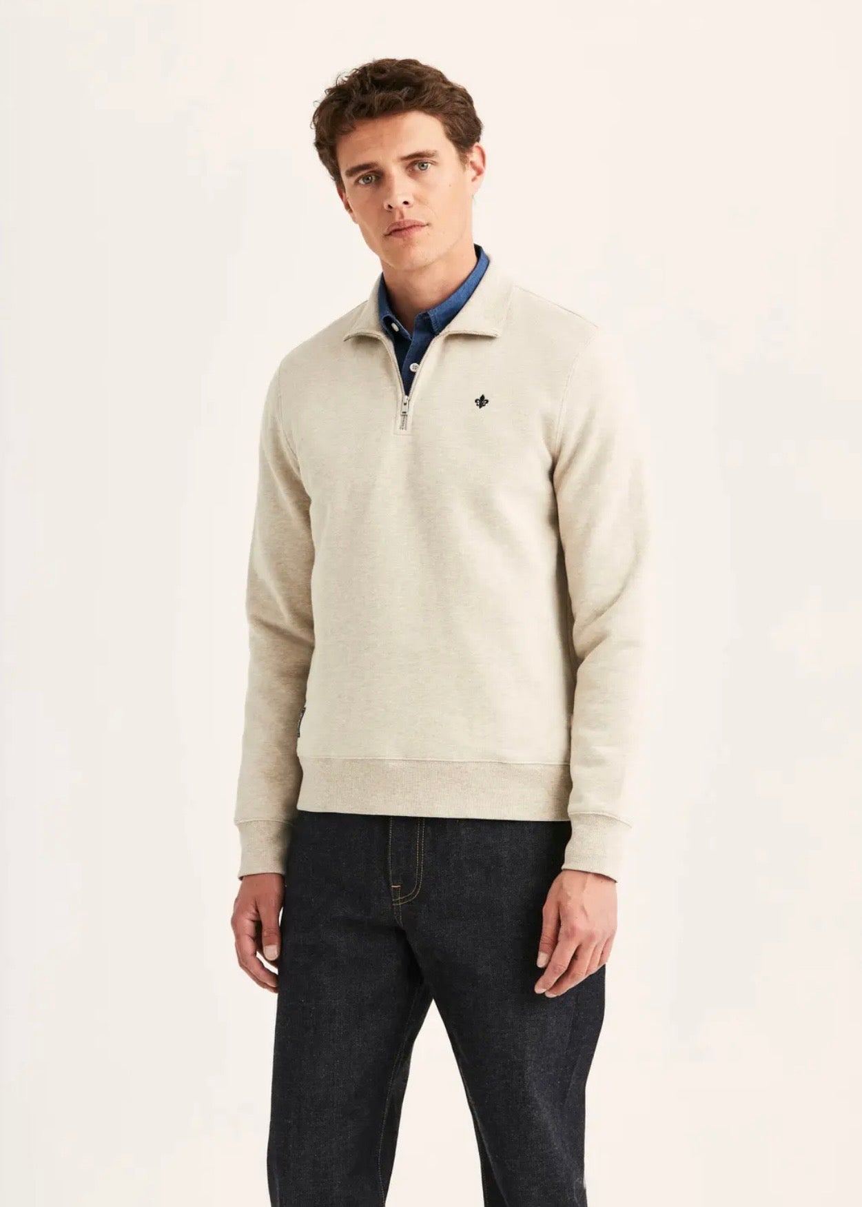 Brandon Lily Half Zip Khaki