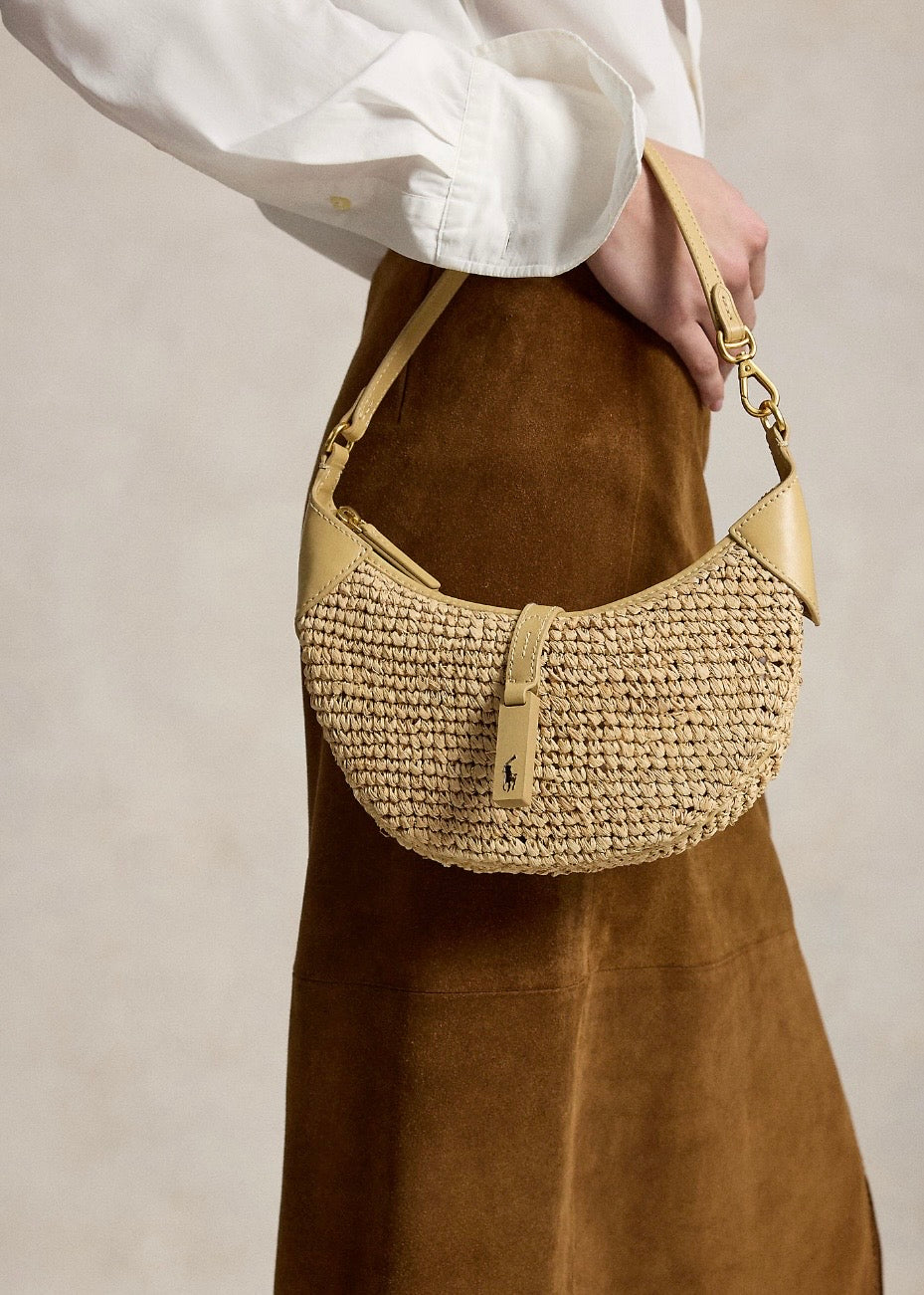 Polo ID Raffia Mini Shoulder Bag
