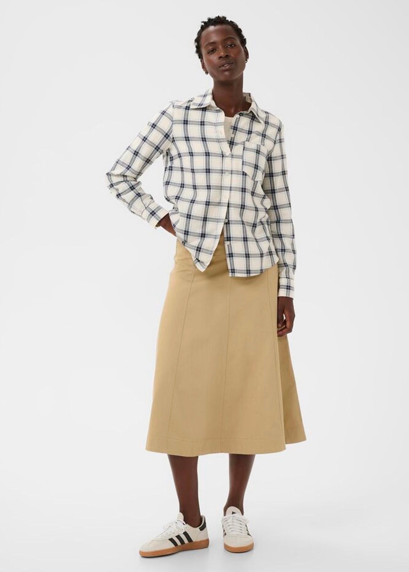 Yana Shirt Big Dark Navy Check