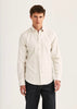 Flannel Herringbone Shirt Off White