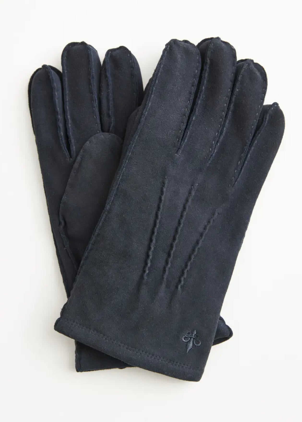 Suede gloves Blue