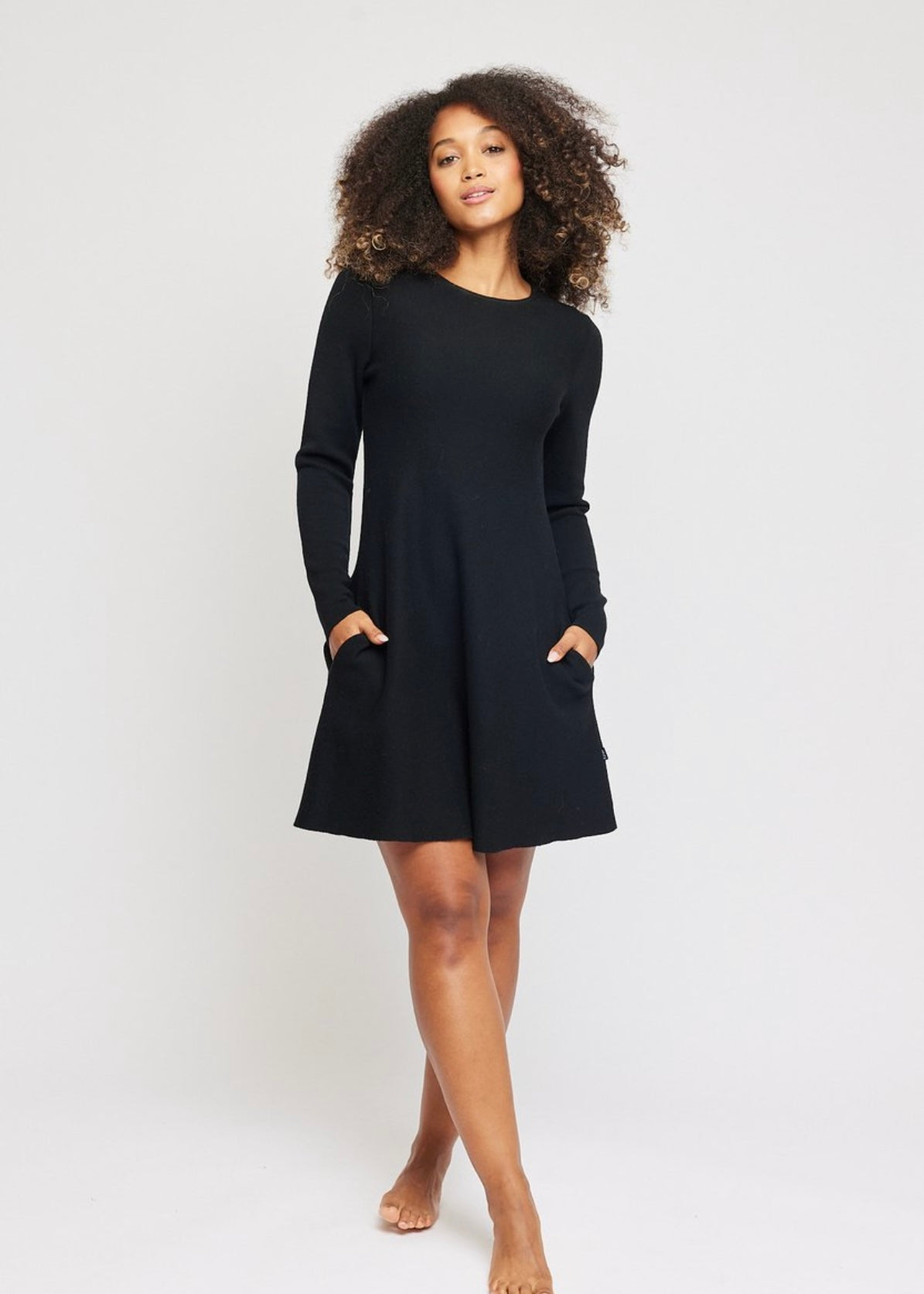 Cecilie Merino dress Black