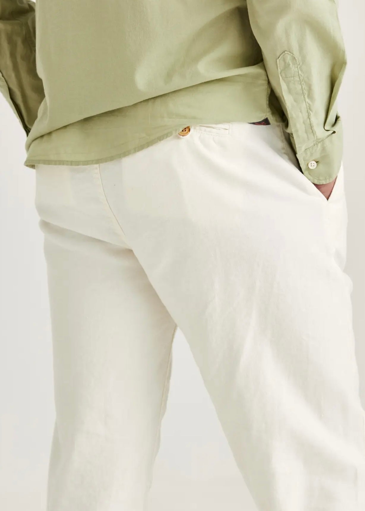 Morris Fenix Linen trouser - Offwhite