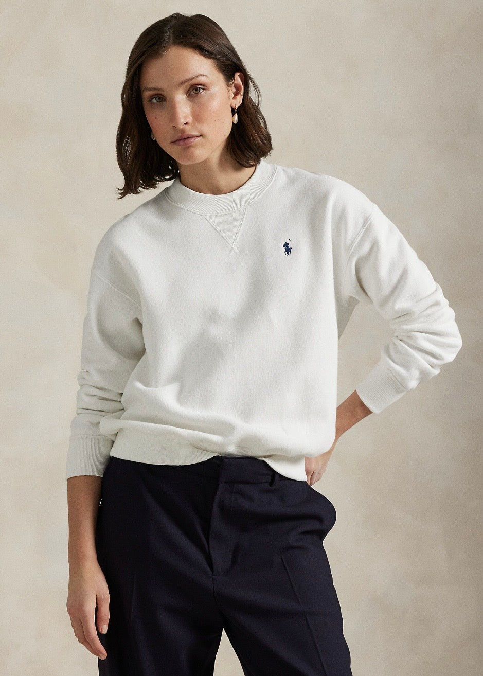 Fleece Crewneck White