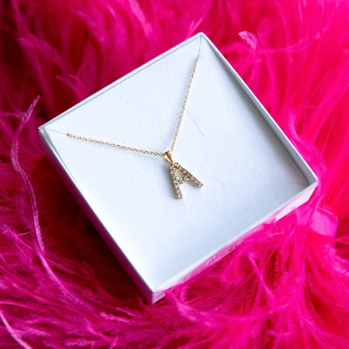 Caroline Svedbom Mini Letter necklace Gold Letter A