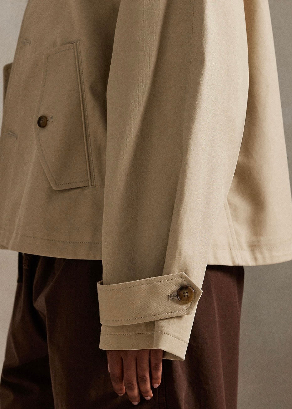 Cotton Twill Jacket Beige