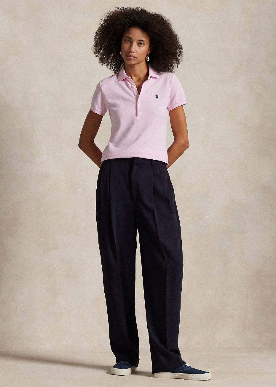 Slim Fit Stretch Polo Shirt Sunkissed Pink