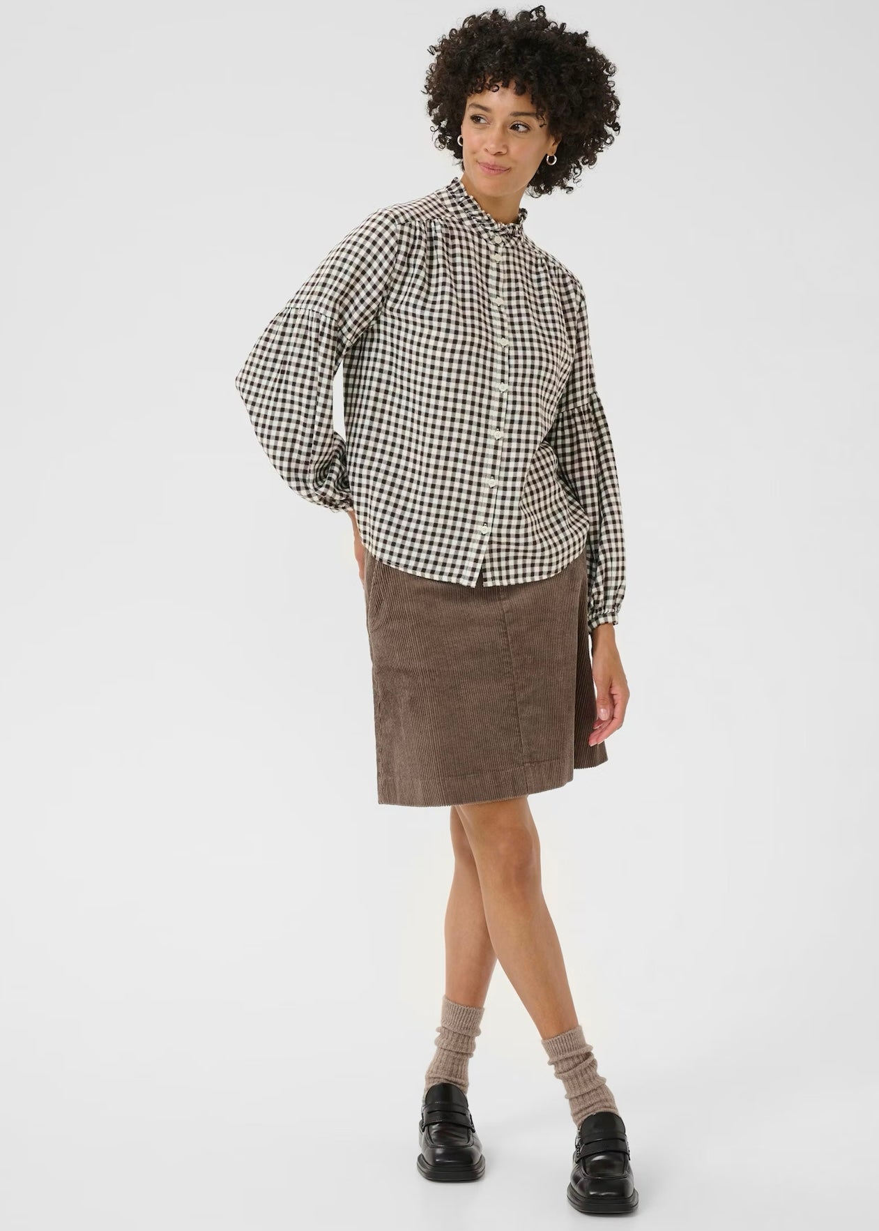Samilla shirt Garnache Mini Check