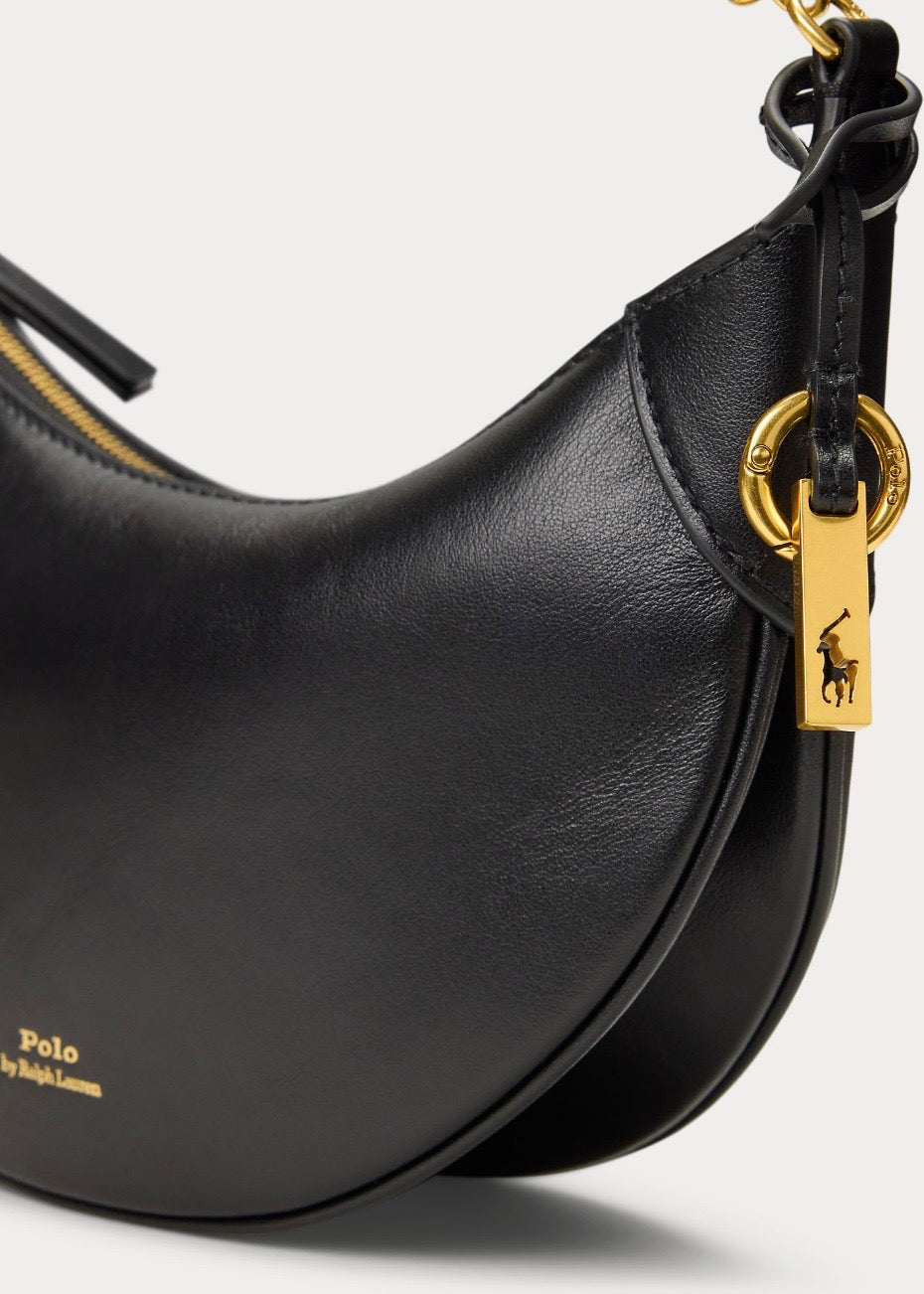 Polo ID Leather Mini Chain Bag Black