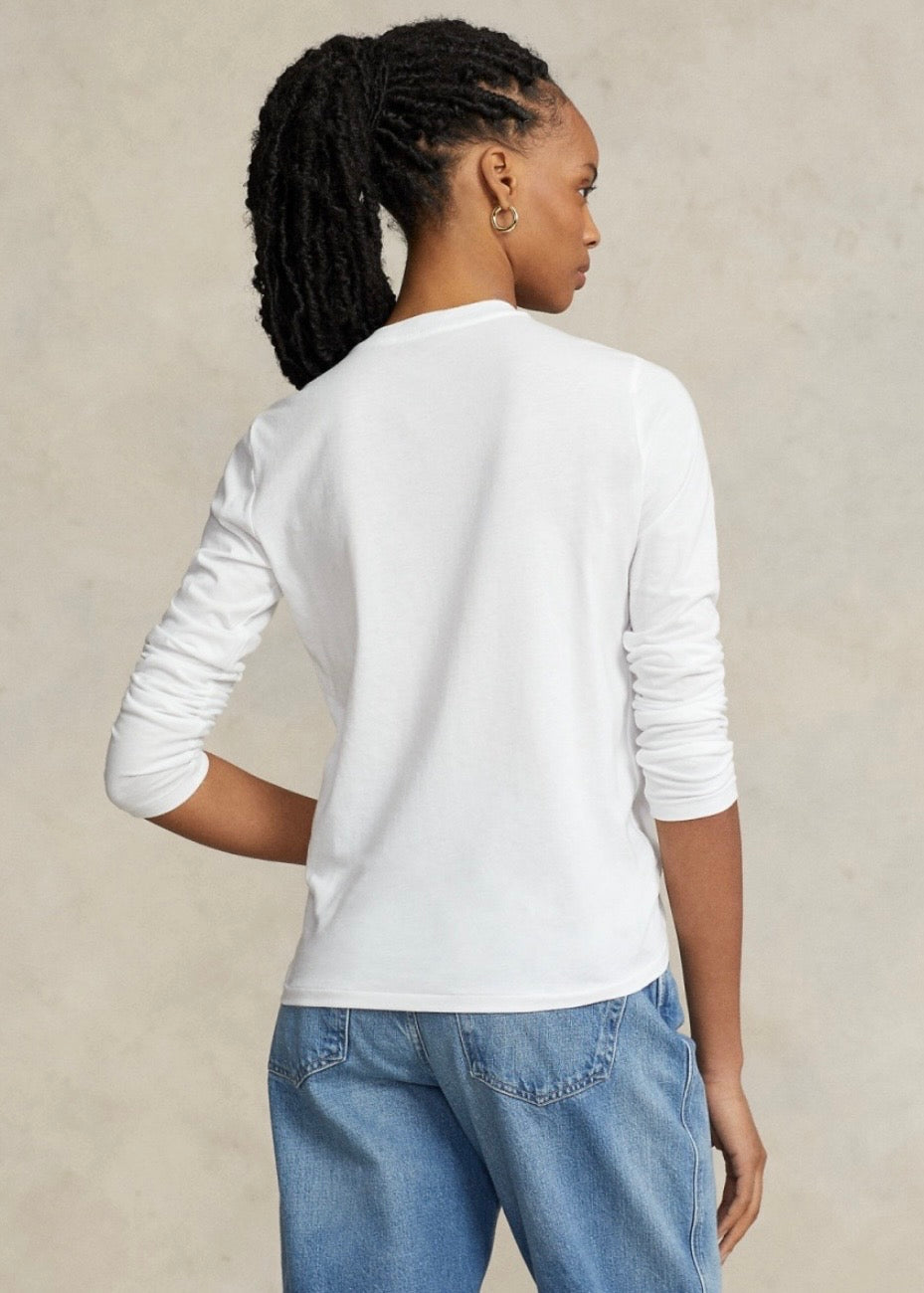 RL Longsleeve Tee White