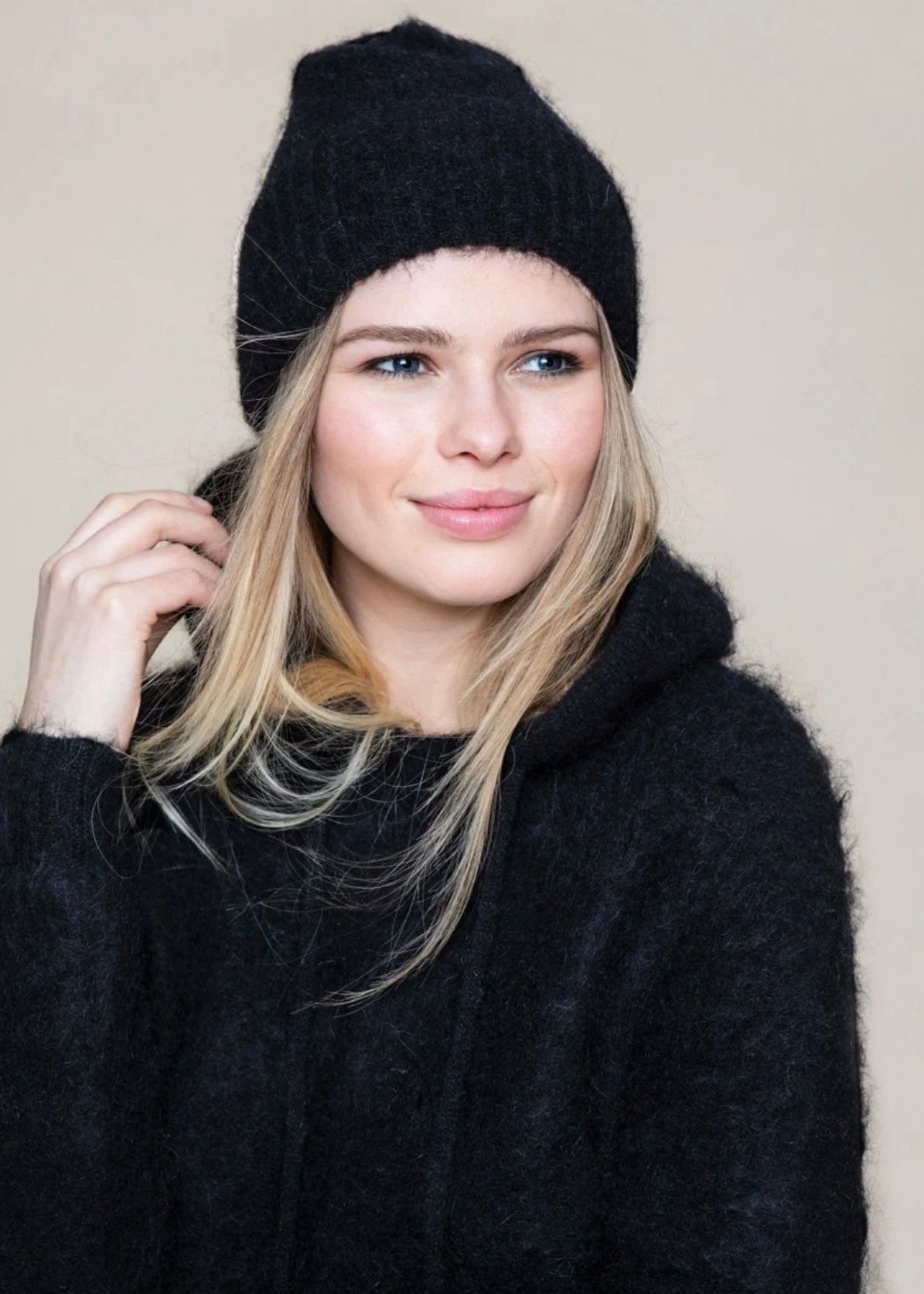 Ella&il Silje Chunky hat - Black