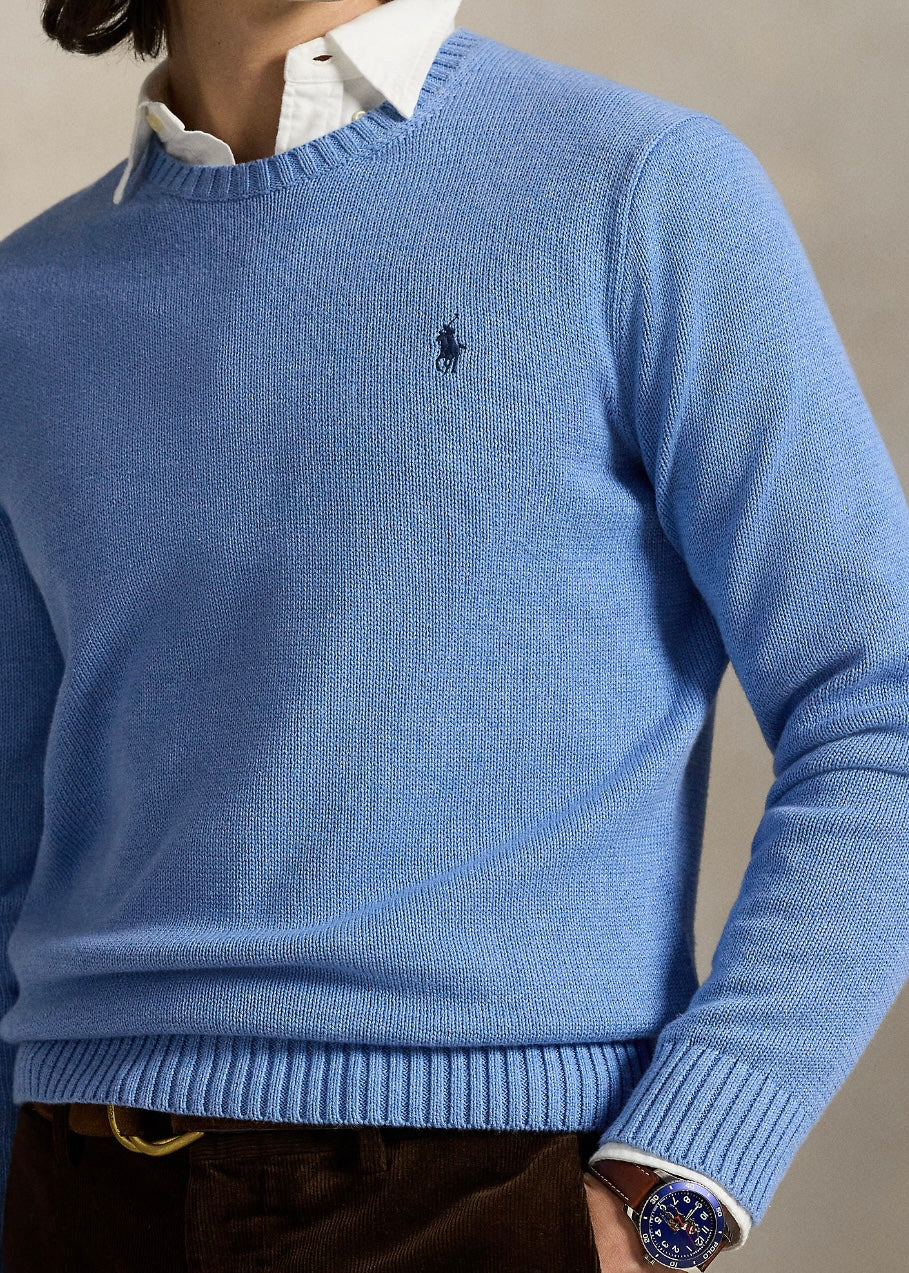 Cotton Crewneck sweater Soft Royal