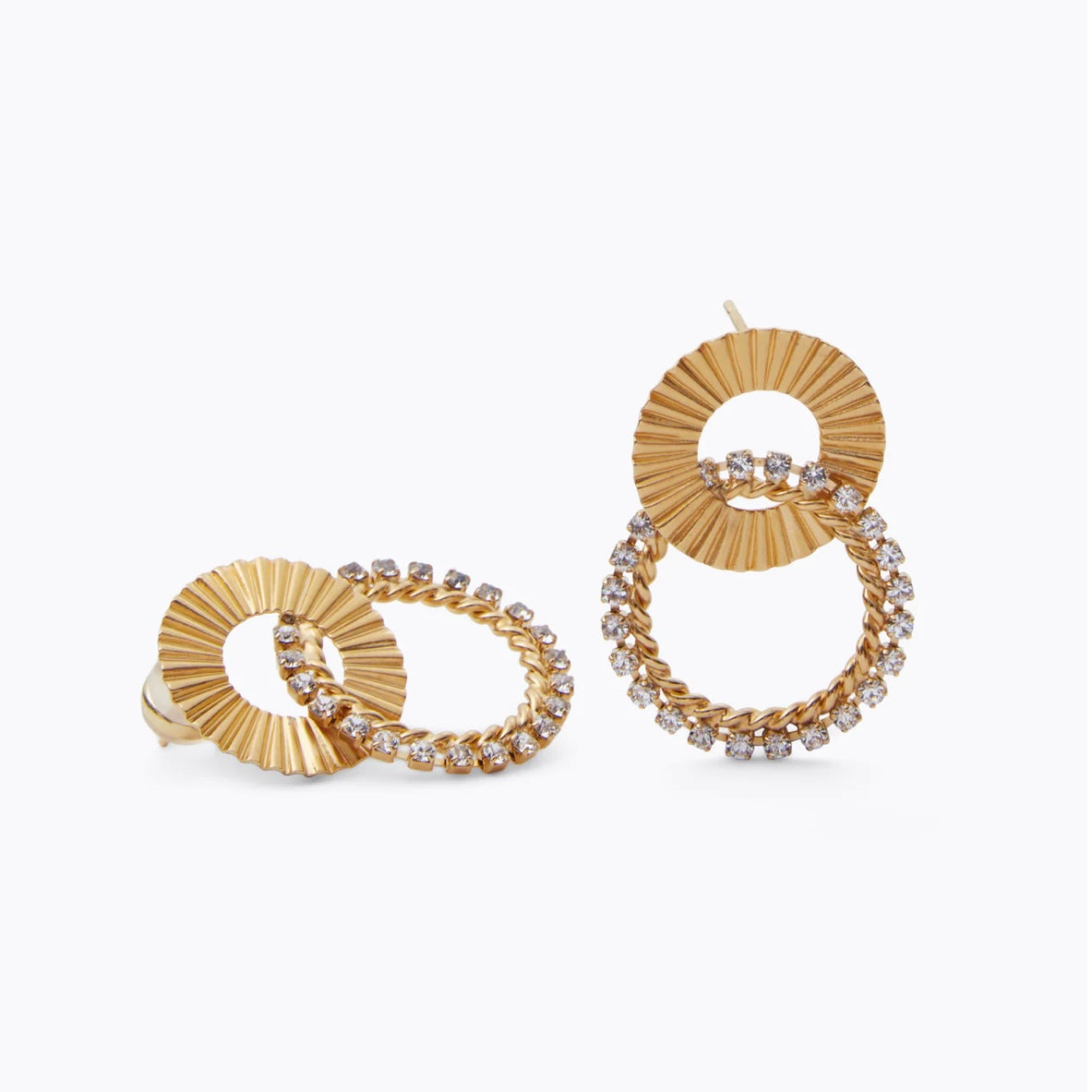 Caroline Svedbom Gianna earrings Gold Crystal