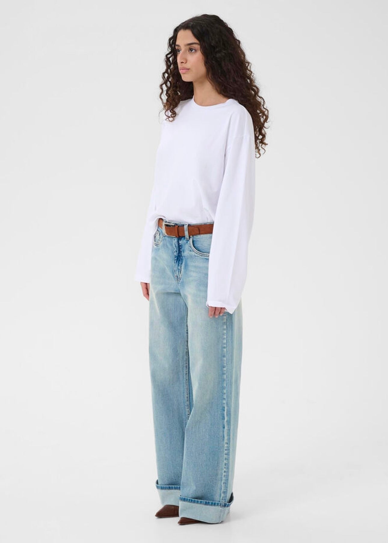 Sara Wide Jeans Washed Blue