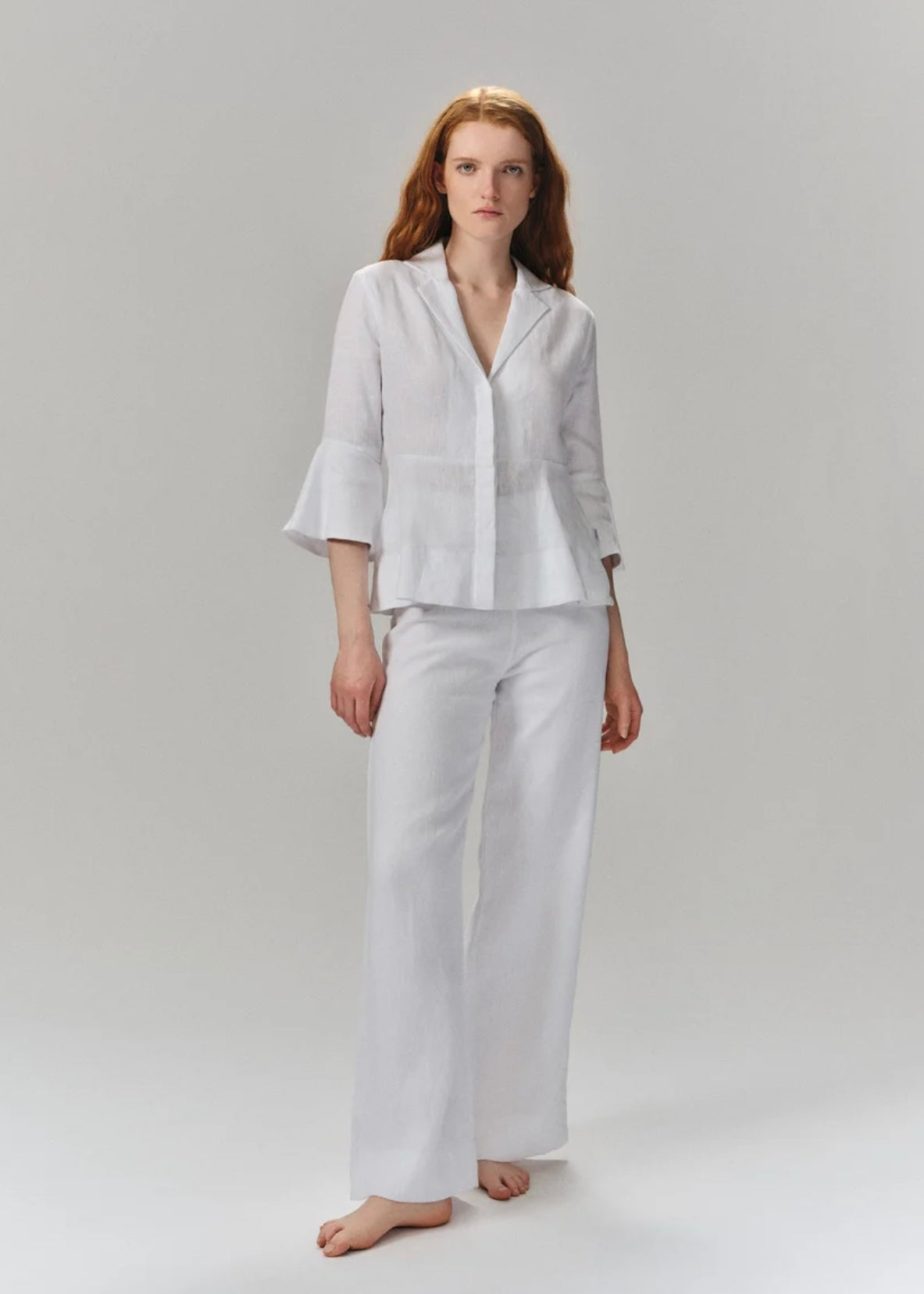 Ella&il Guro Linen shirt - White