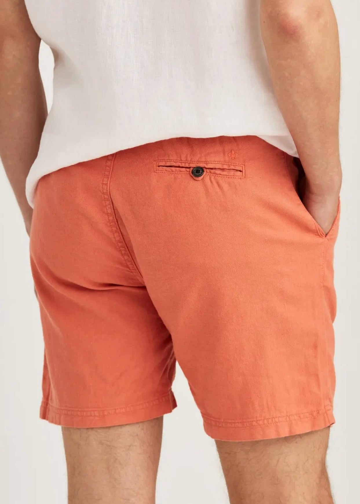 Morris Fenix Linen shorts - Orange