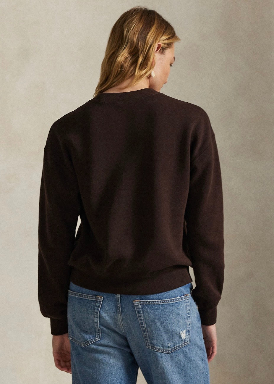 Fleece Crewneck Circuit Brown