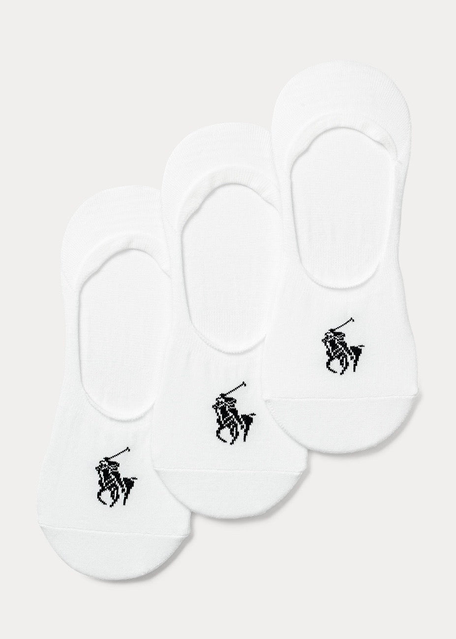 Big Pony No Show Liner 3-pack White