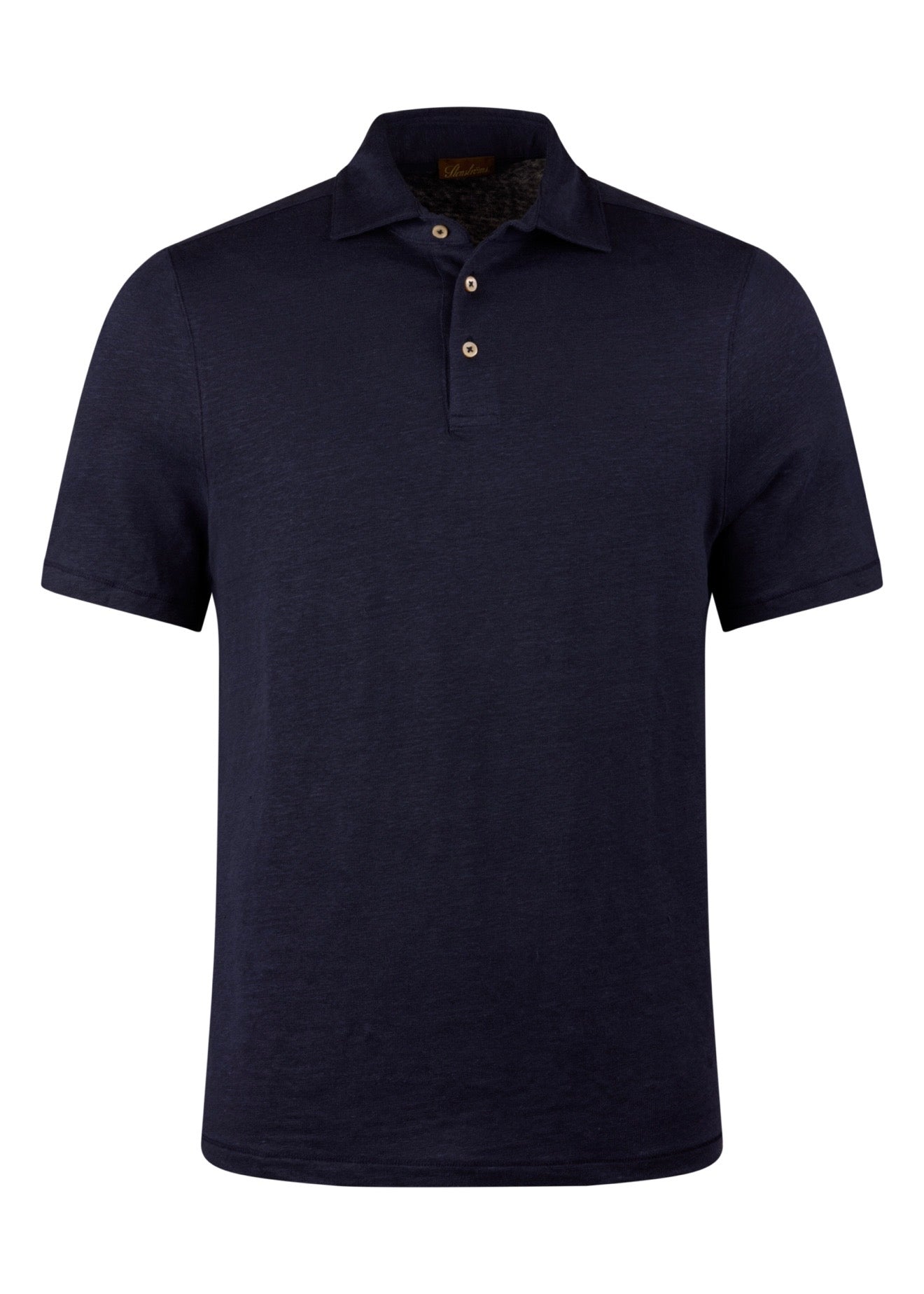 Linen Polo Shirt Navy