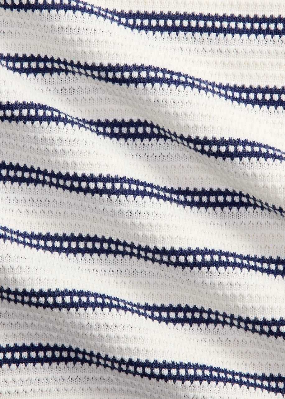 Striped Camp Shirt Pale Cream
