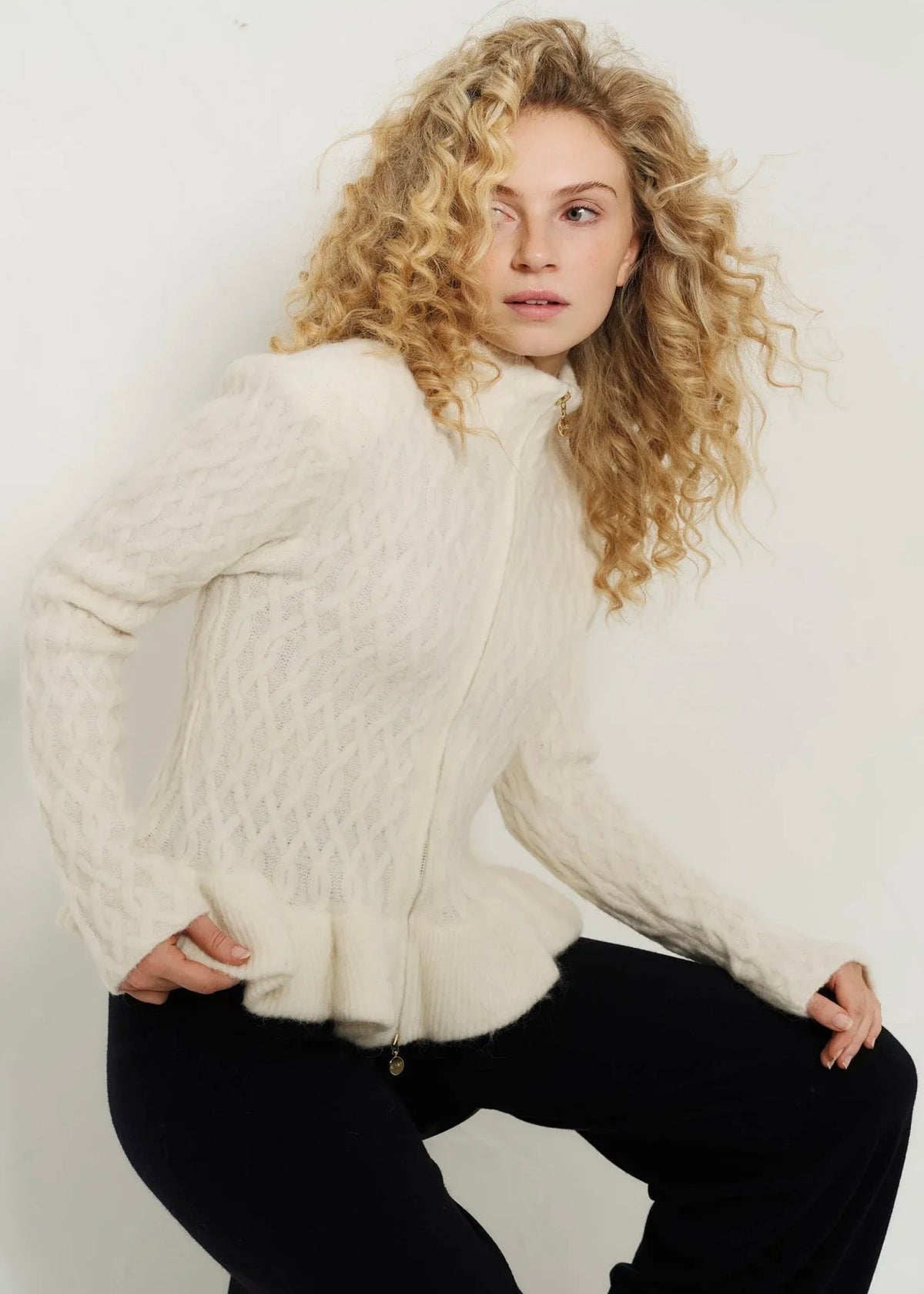 Lene Alpaca Cardigan Ivory