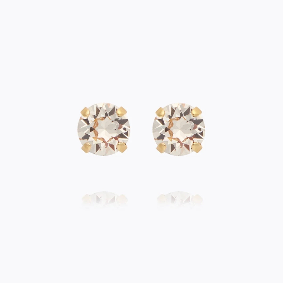 Classic Stud Earrings Gold Silk