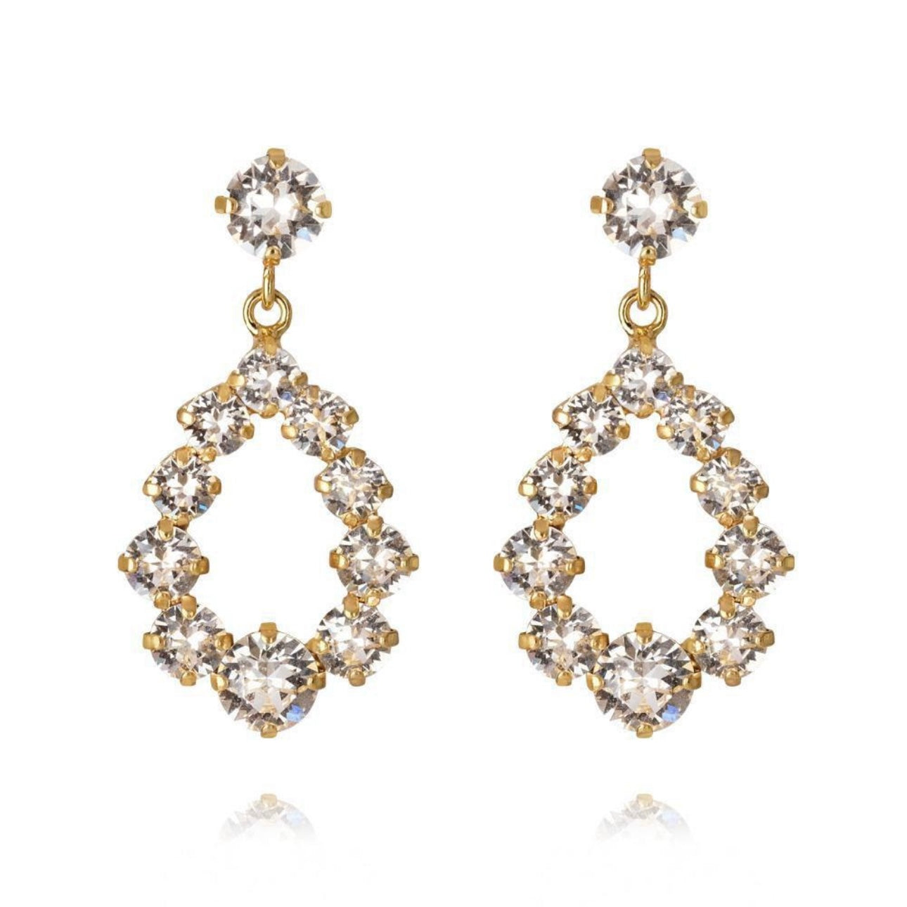 Caroline Svedbom Mini Delia earrings Gold Crystal