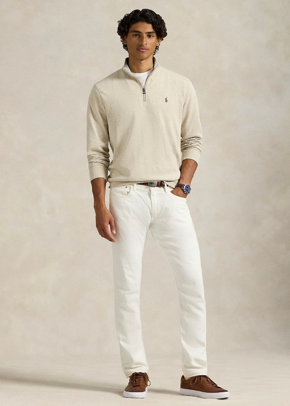 Jersey Quarter Zip Expedition Dune Heather