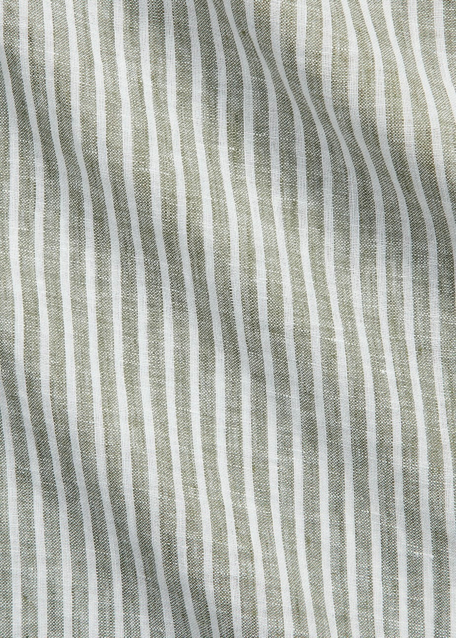 Custom Fit Striped Linen Shirt Garden Trail
