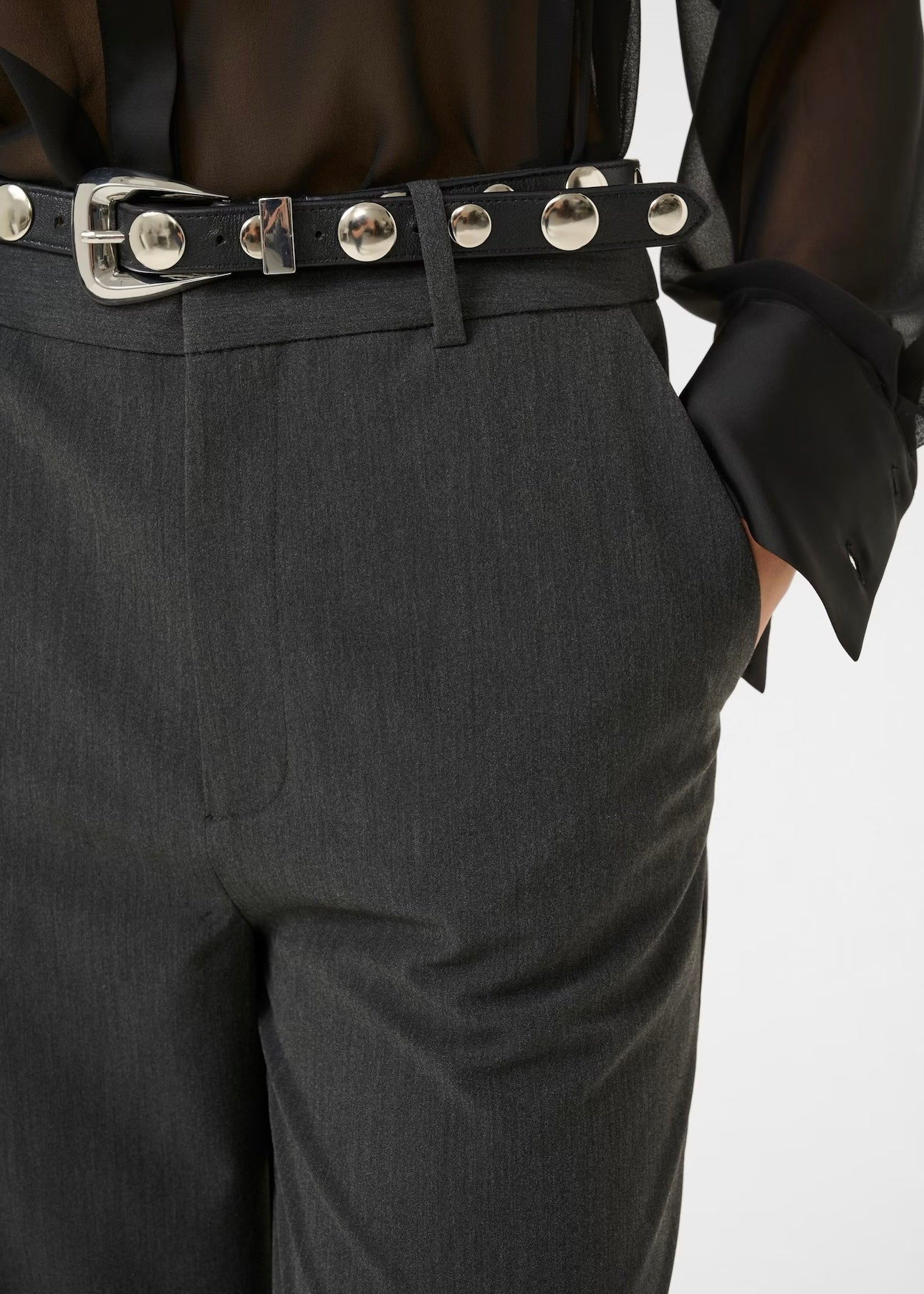 Erle pants Dark Grey Melange