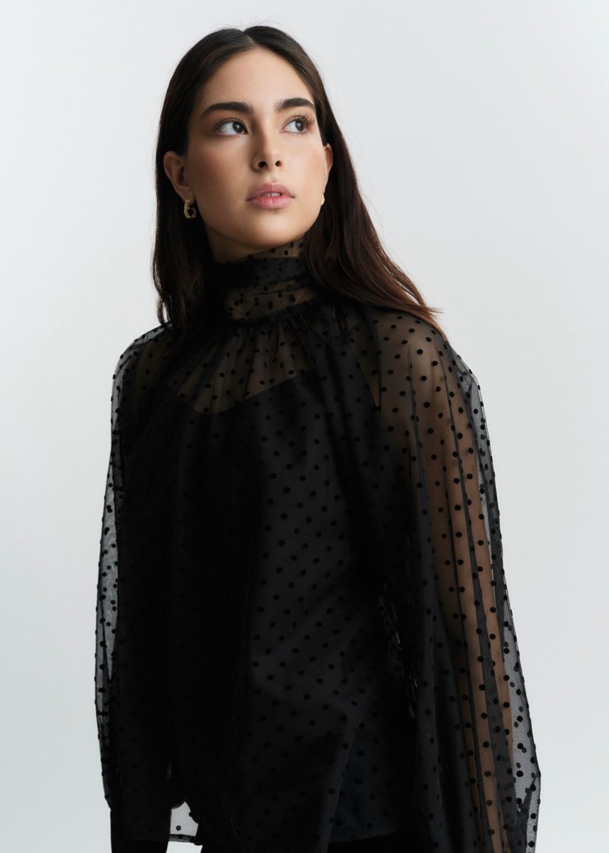 Lillian Organza blouse Black
