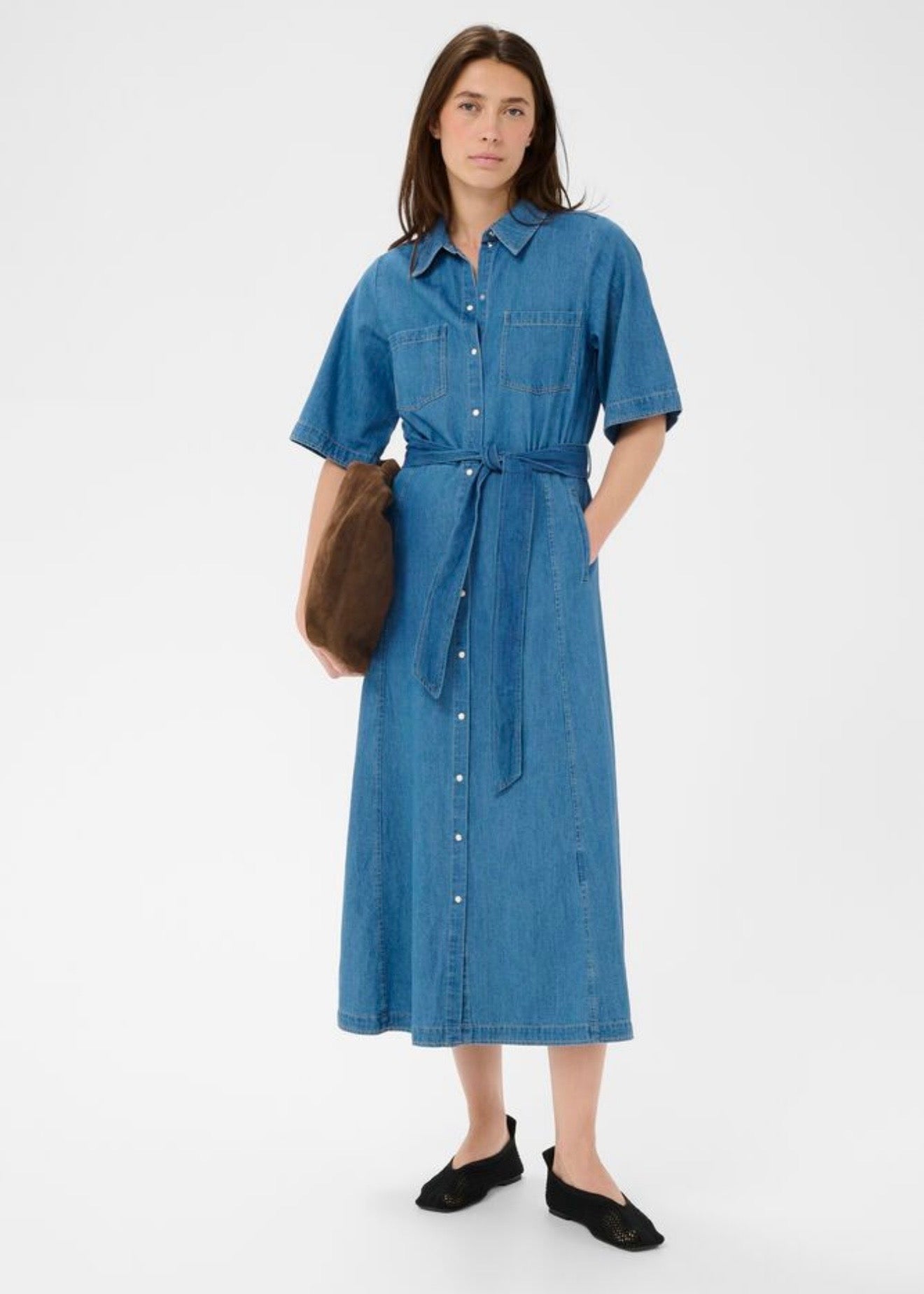 Ama Dress Medium Blue Denim