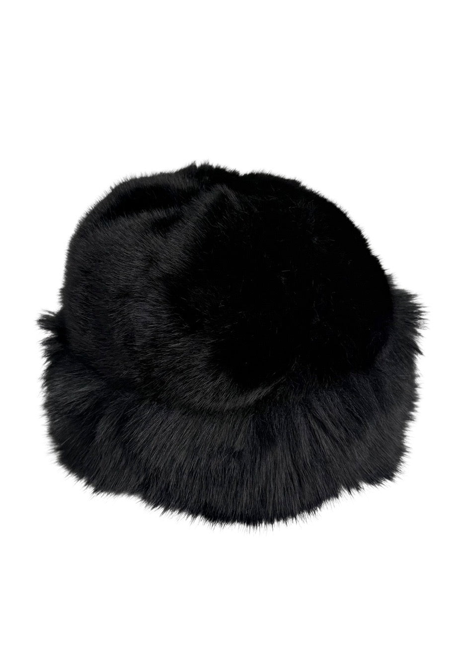 Sonja Fuskepels Hatt Sort