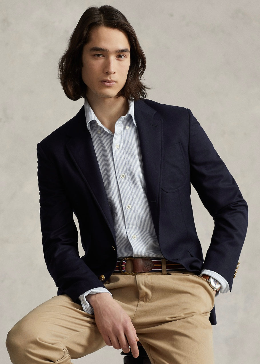 Custom Fit Stripe Oxford shirt Blue/White