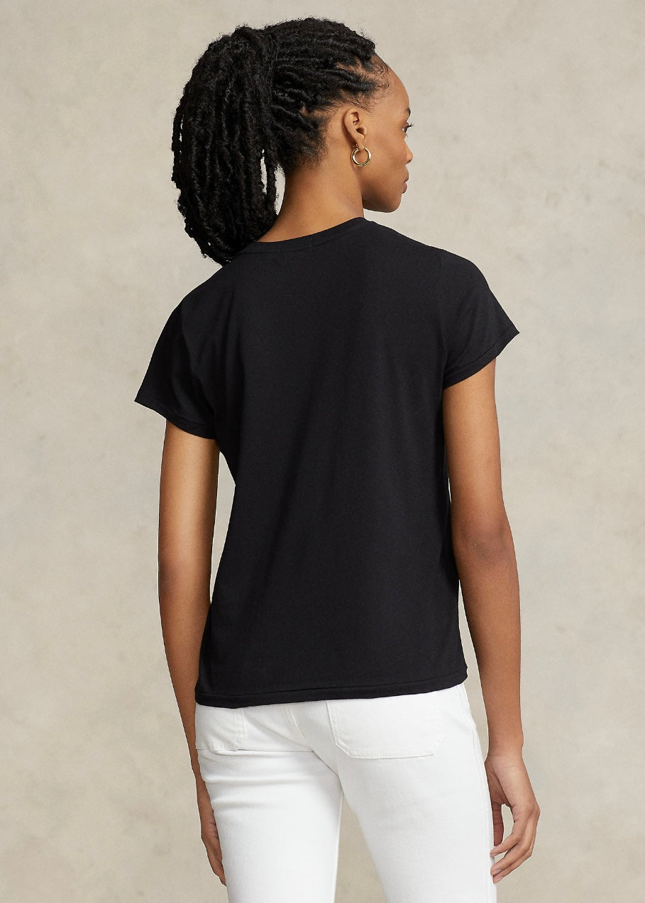 Cotton Jersey Crewneck tee Black