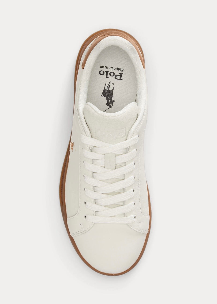 Heritage Court Leather Sneaker White/Tan