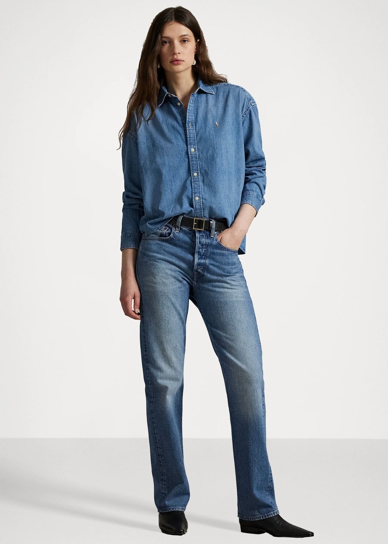 Boxy Denim shirt Zaia Wash