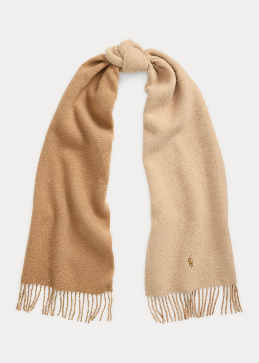 Fringe scarf Camel Tonal
