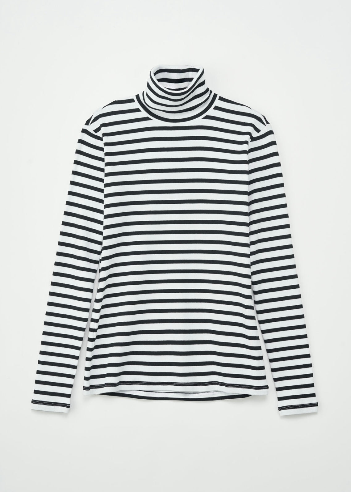 Julie Josephine Rib Cotton Jersey polo - Black/White Stripe