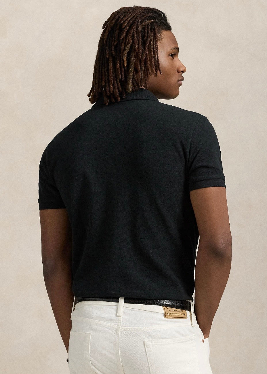 Mesh Polo Shirt Black