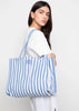 Ivy Tote Bag Blue Stripe