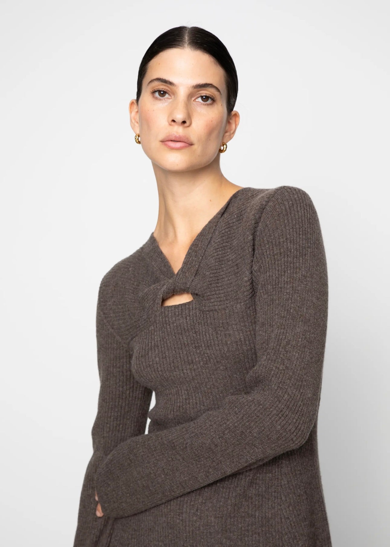 Camilla Pihl Melody Knit - Dark Taupe Melange