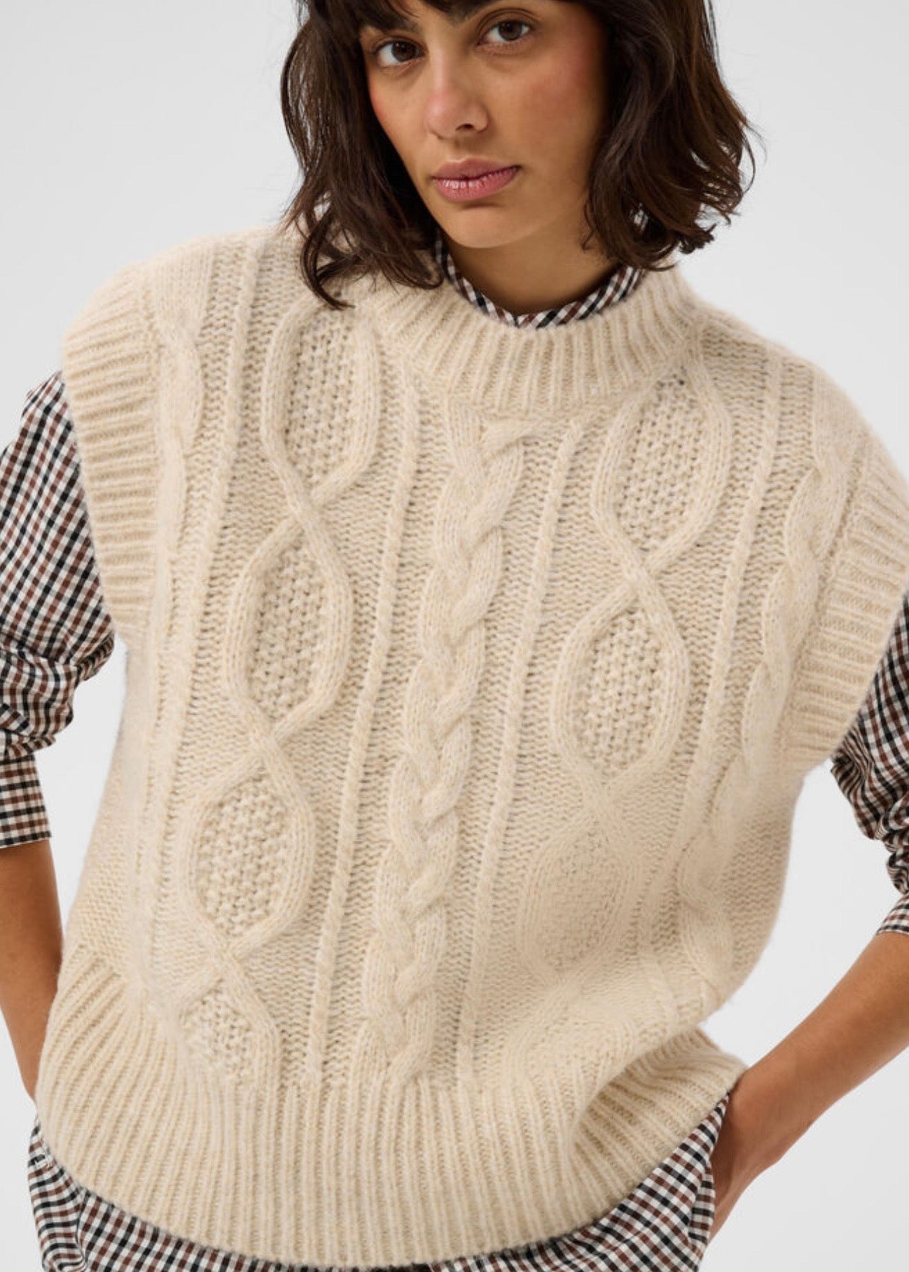 Chanina Waistcoat Whitecap Melange