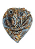 Wool-Silk Scarf Blue