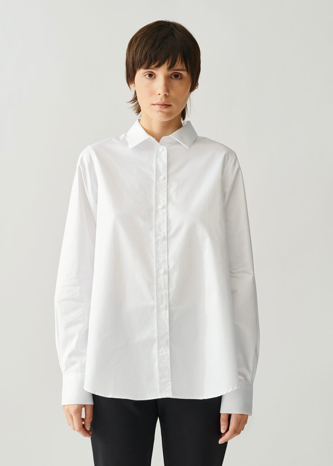 Julie Josephine A-shape Oversized shirt - White