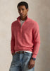 Mesh Knit Quarter Zip Cherry Pink Heather